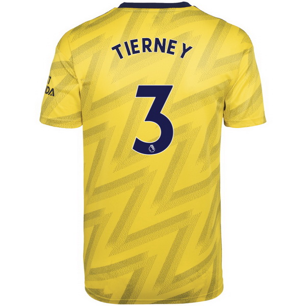 Camiseta Arsenal NO.3 Tierney Segunda equipación 2019-2020 Amarillo